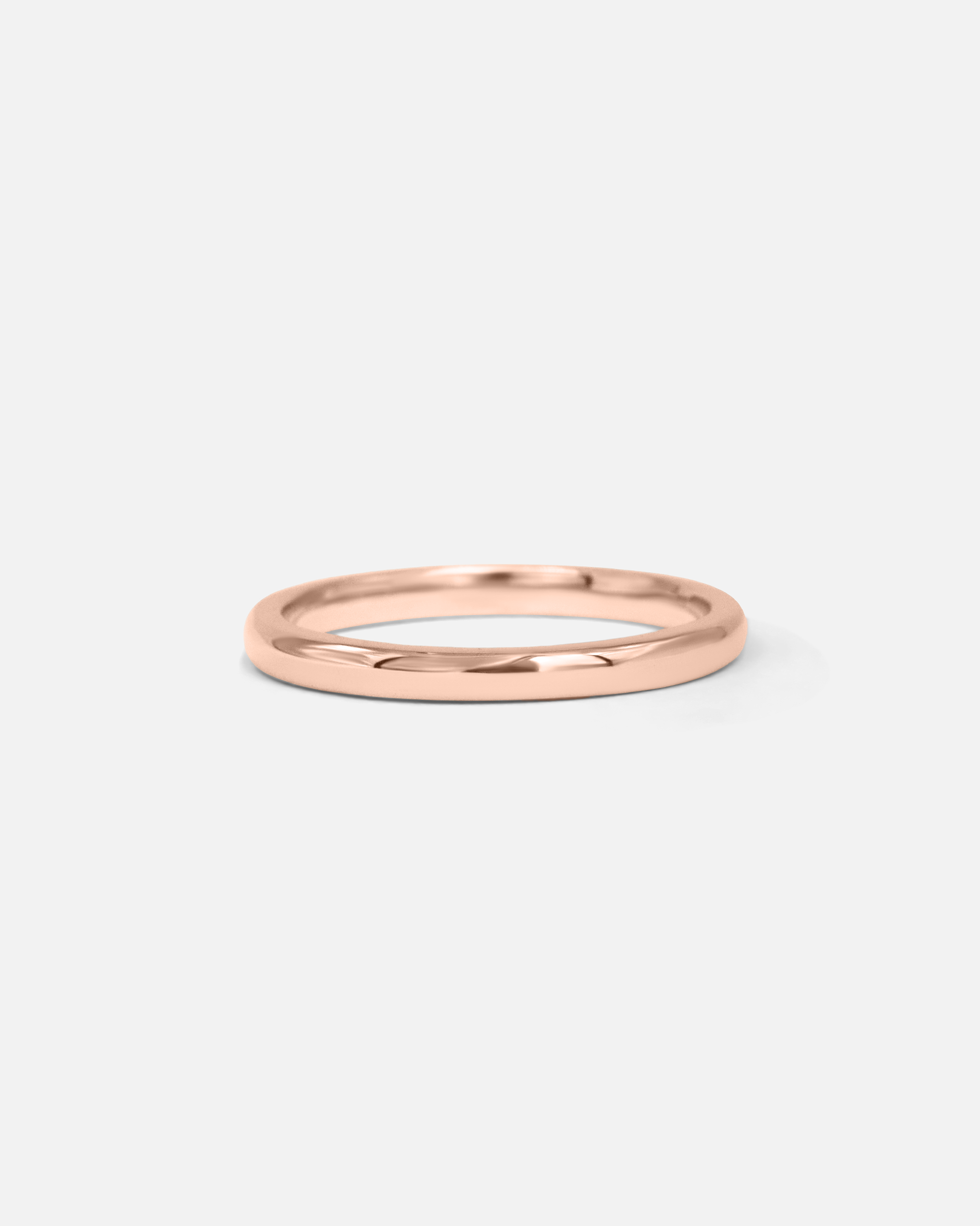 Front view of Dome Band / 2mm in 14k Rose Gold