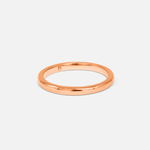 Side view of Dome Band / 2mm in 18k Rose Gold