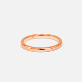 Side view of Dome Band / 2mm in 18k Rose Gold