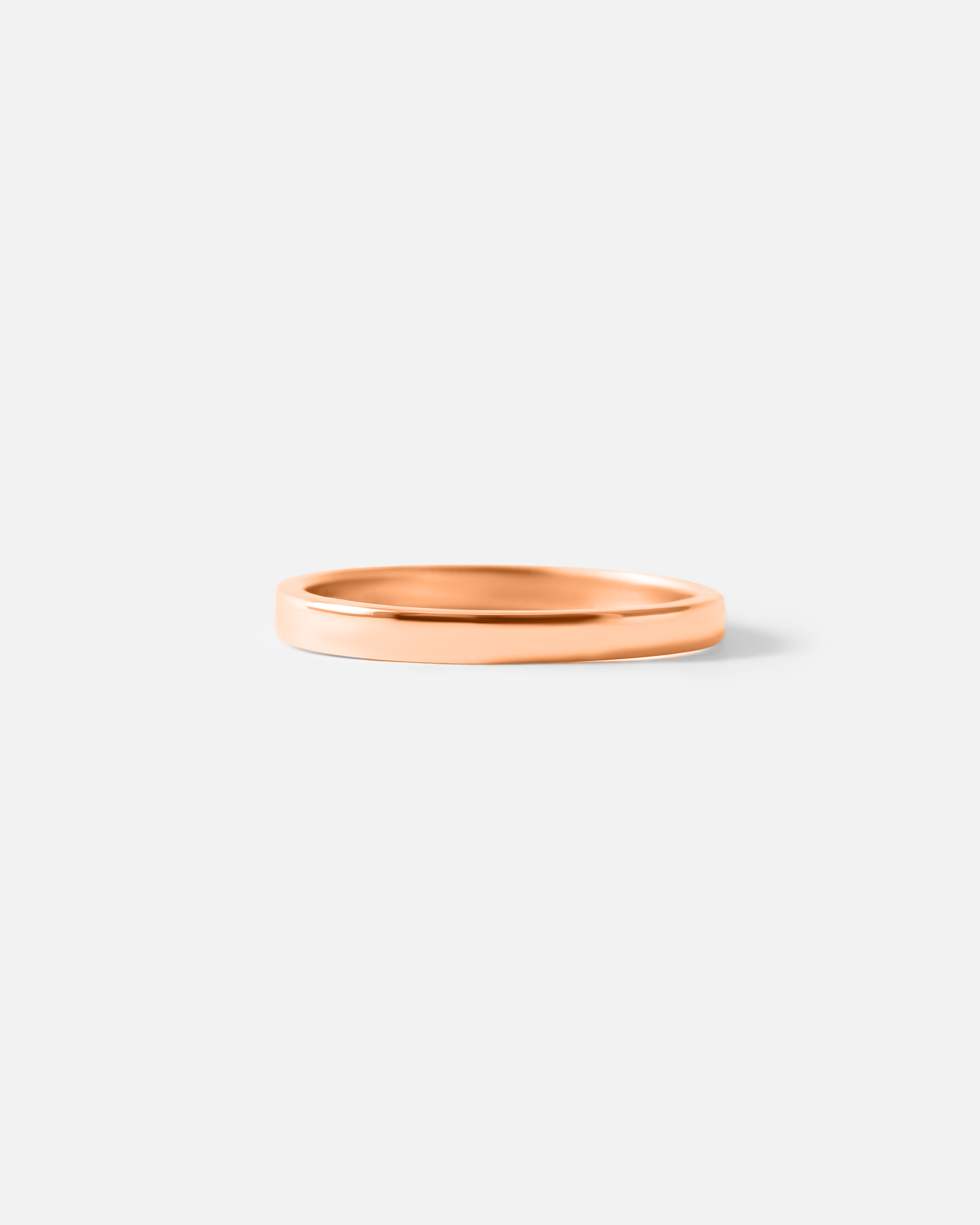 Front view of Flat Band / 2mm in 18k Rose Gold