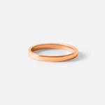 Side view of Flat Band / 2mm in 18k Rose Gold