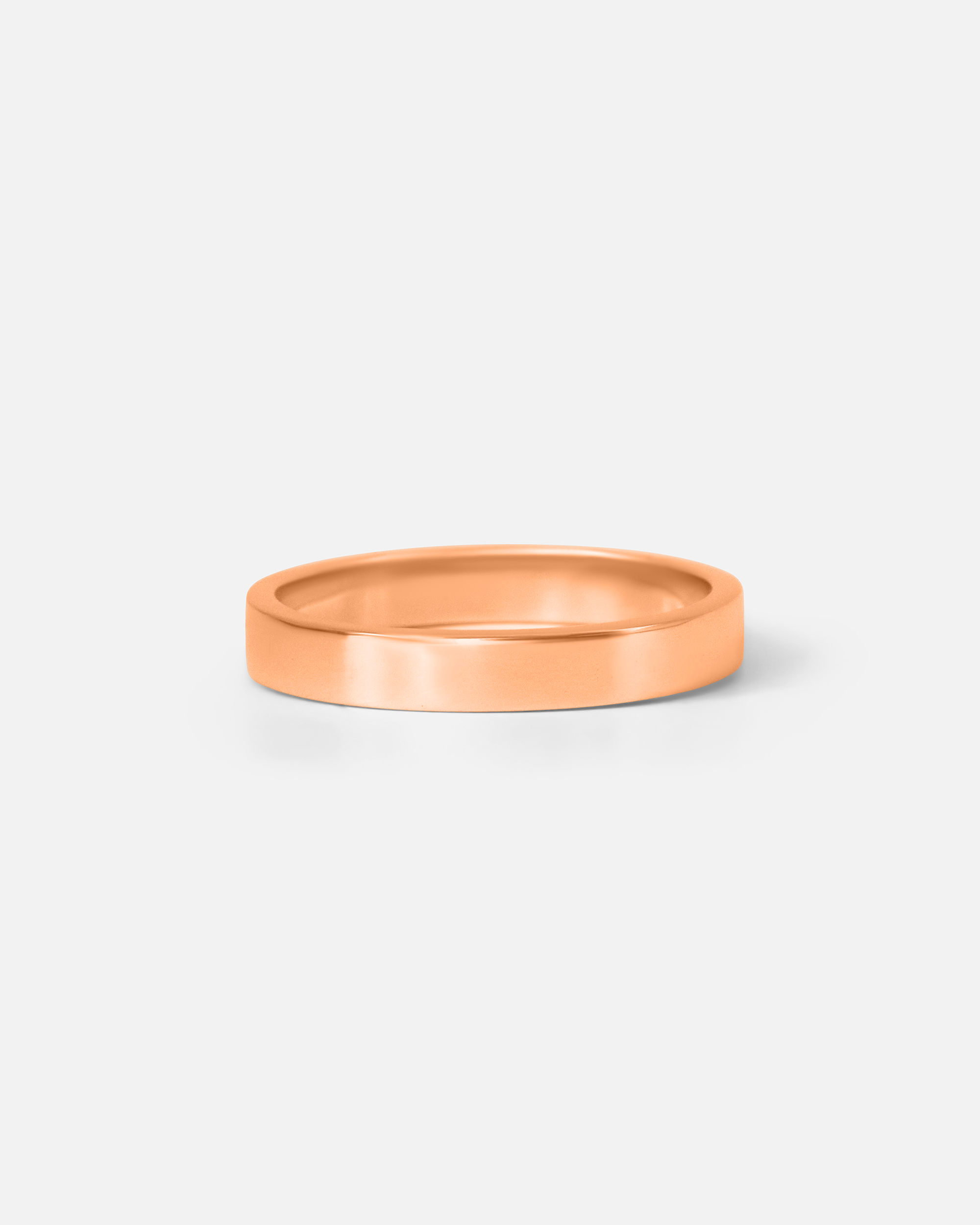 Front view of Flat Band / 3.5mm in 18k Rose Gold