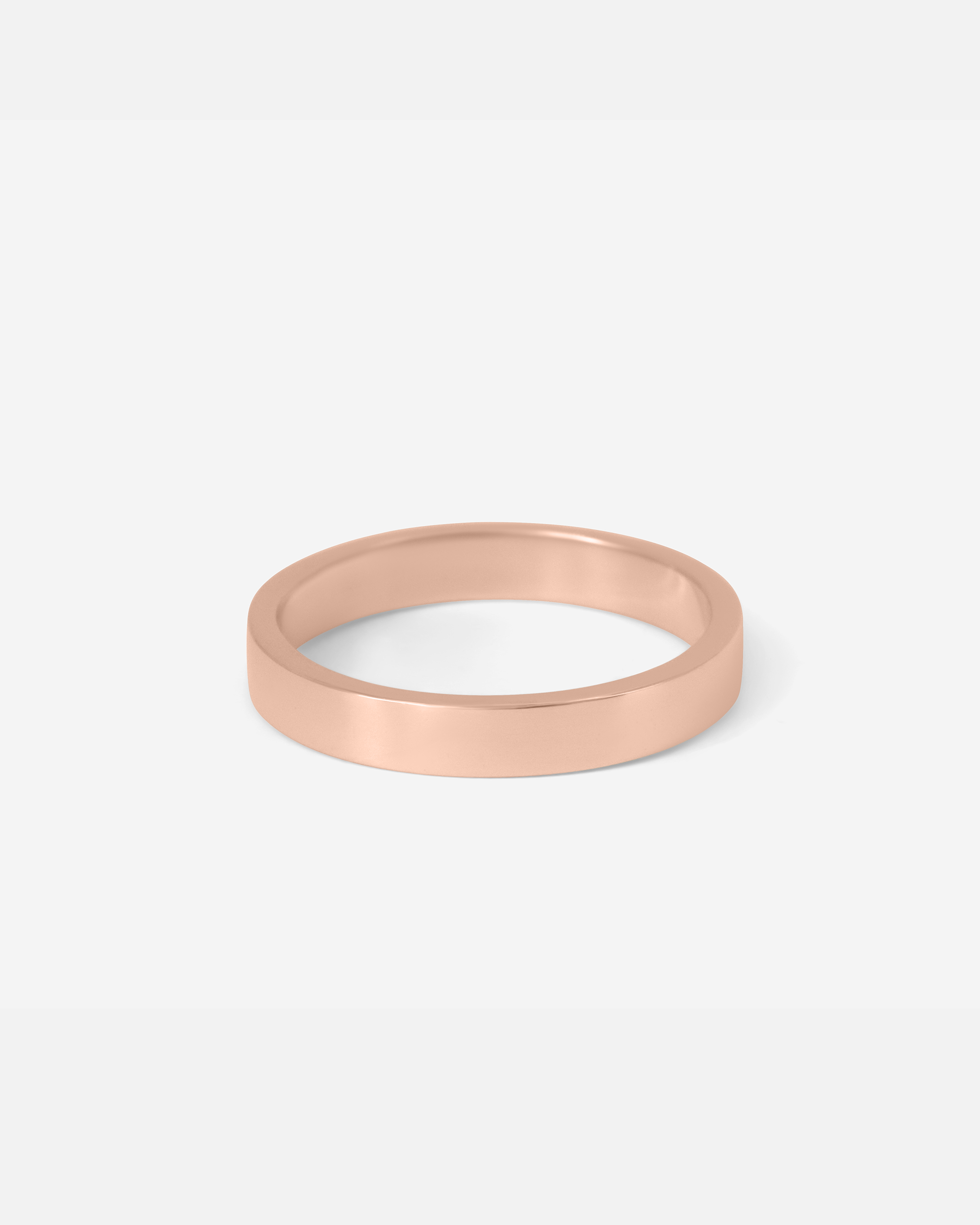 Side view of Flat Band / 3.5mm in 14k Rose Gold