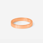 Side view of Flat Band / 3.5mm in 18k Rose Gold