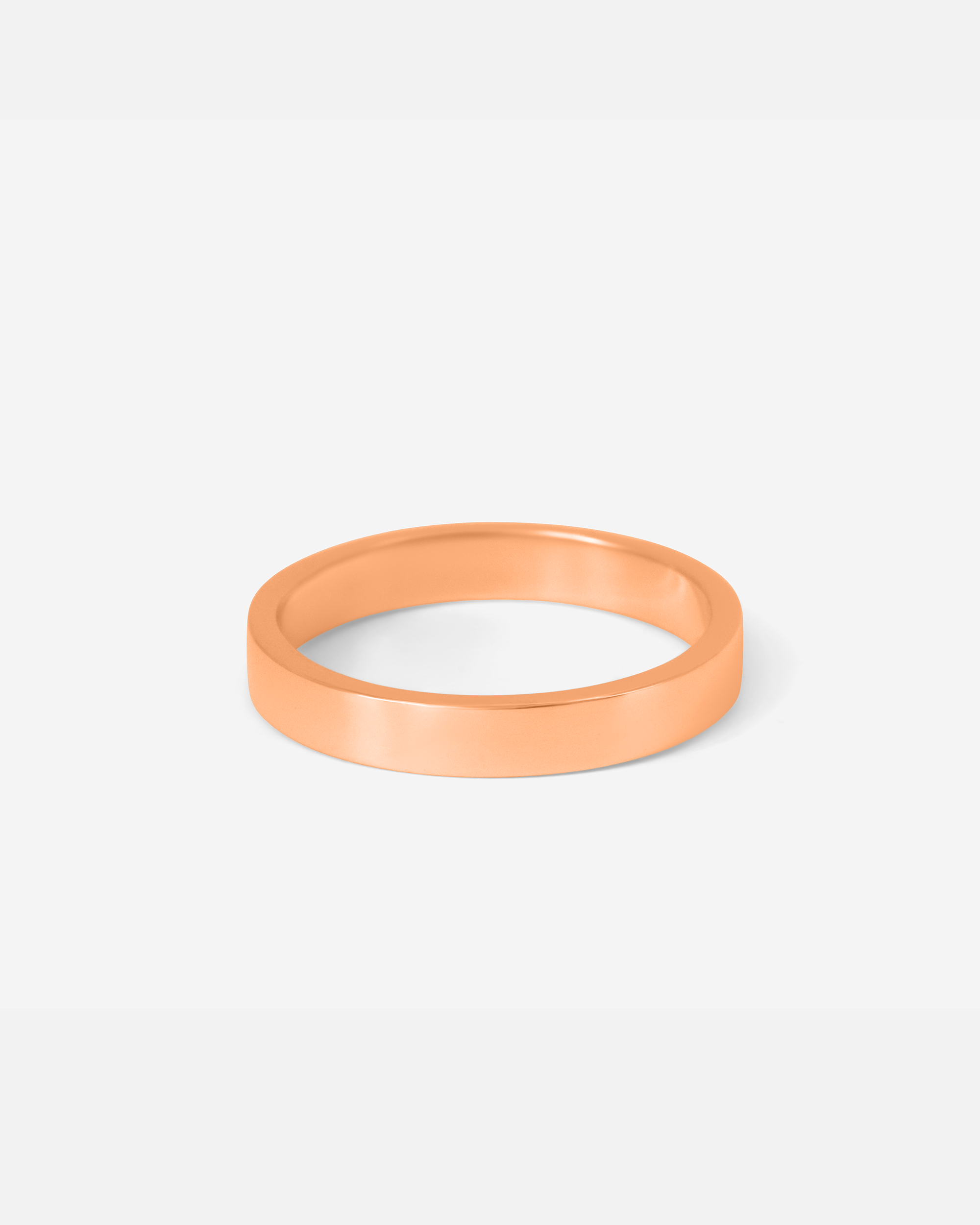 Side view of Flat Band / 3.5mm in 18k Rose Gold