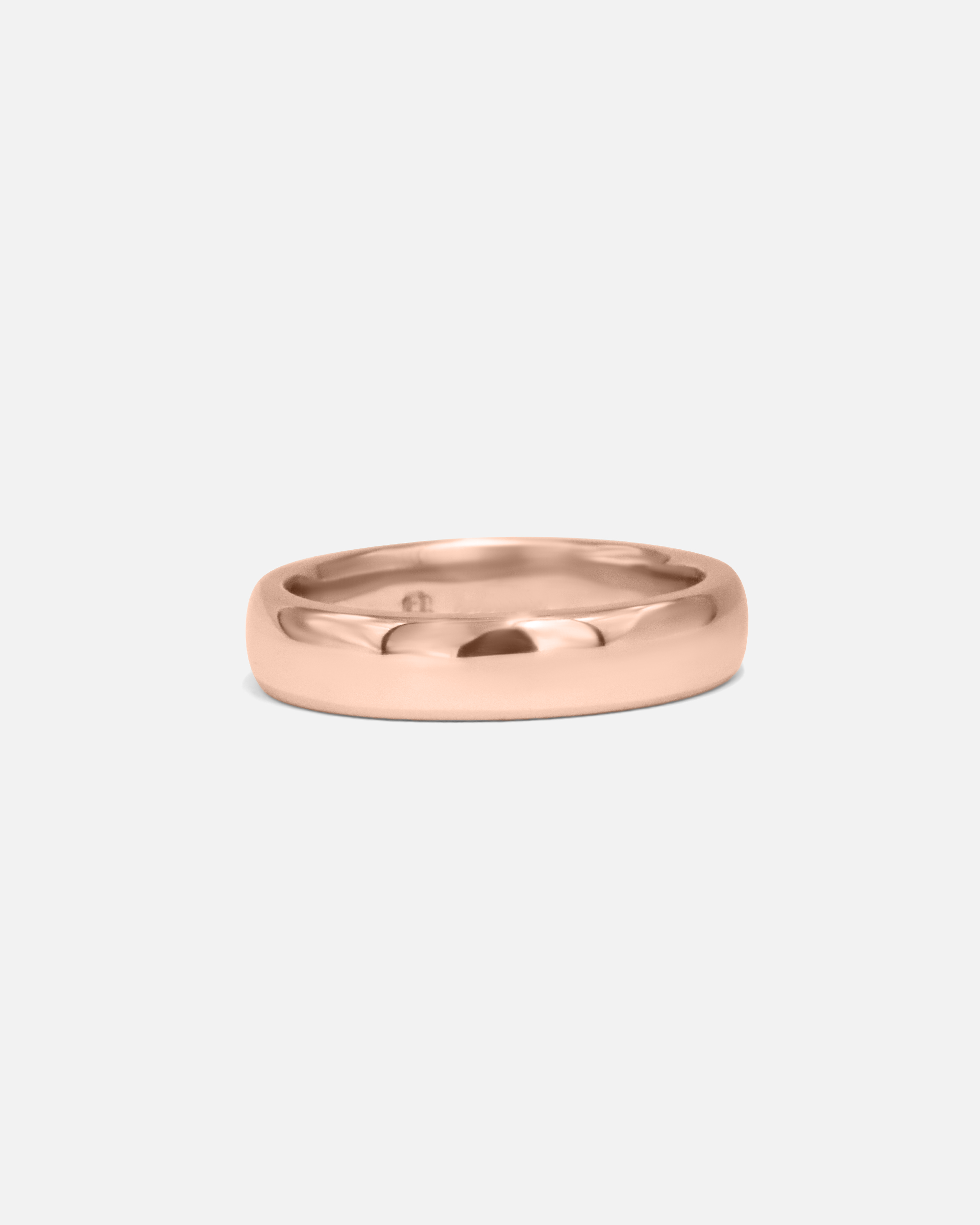 Front view of Dome Band / 4.5mm in 14k Rose Gold