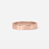 Front view of Flat Band / 4.5mm in 14k Rose Gold