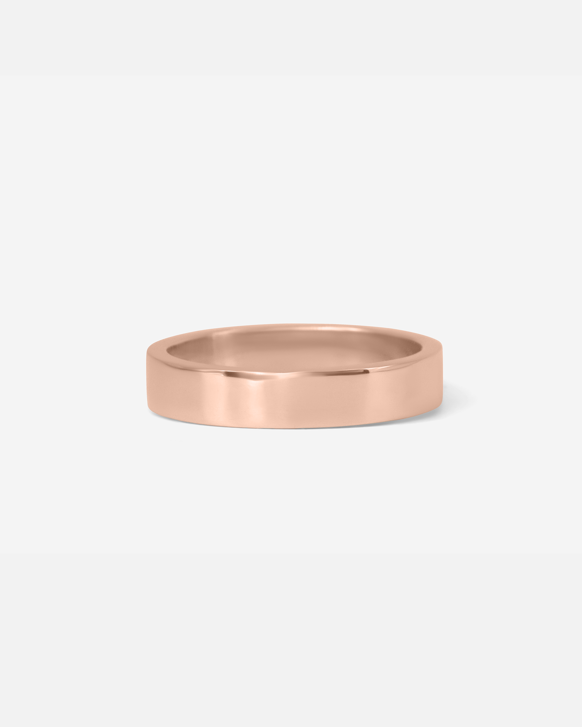 Front view of Flat Band / 4.5mm in 14k Rose Gold