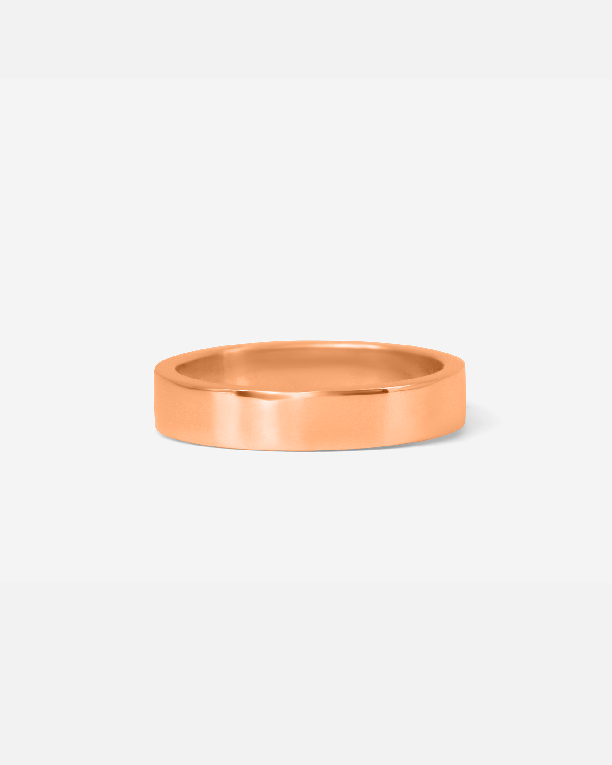 Front view of Flat Band / 4.5mm in 18k Rose Gold