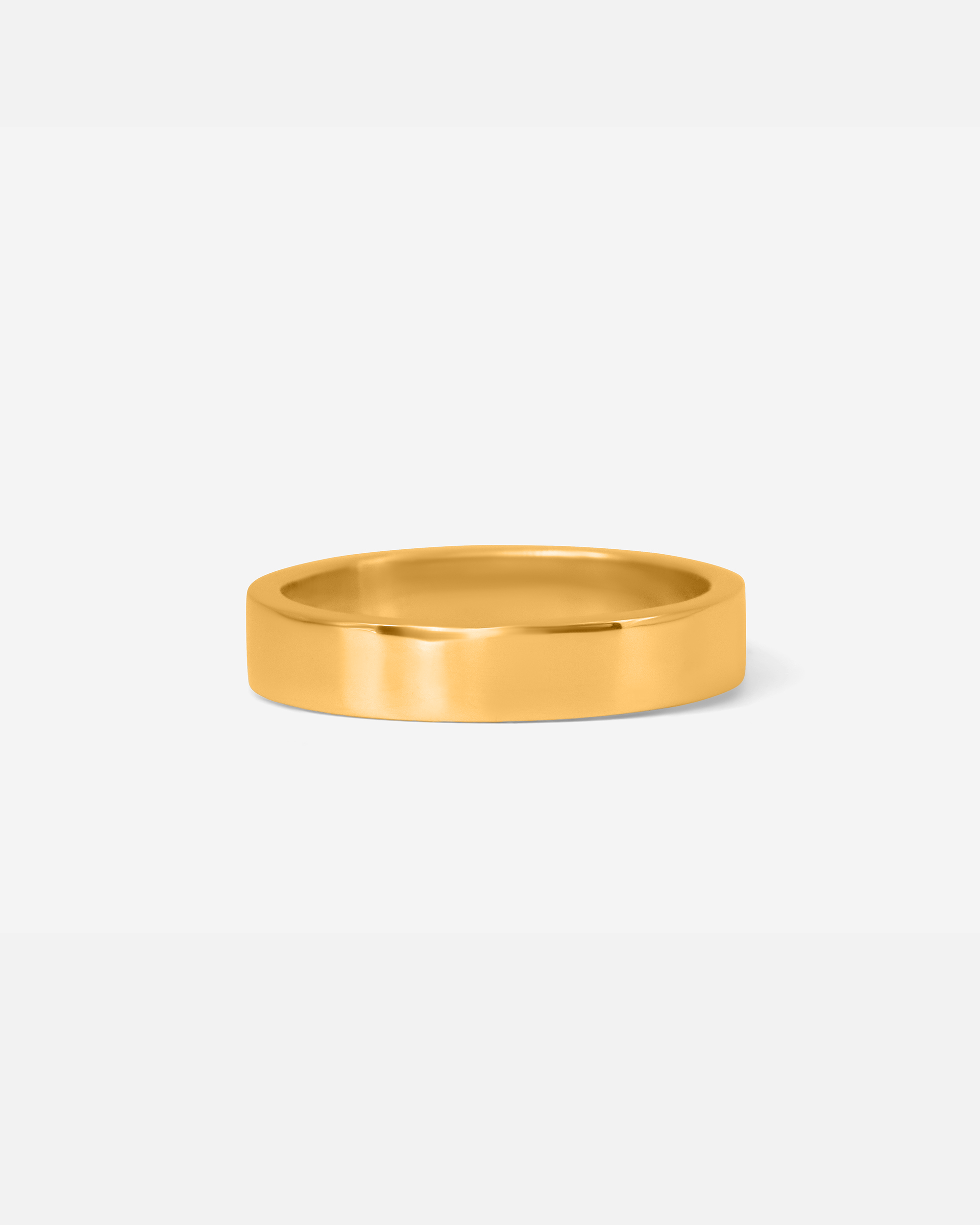 Front view of Flat Band / 4.5mm in 18k Yellow Gold