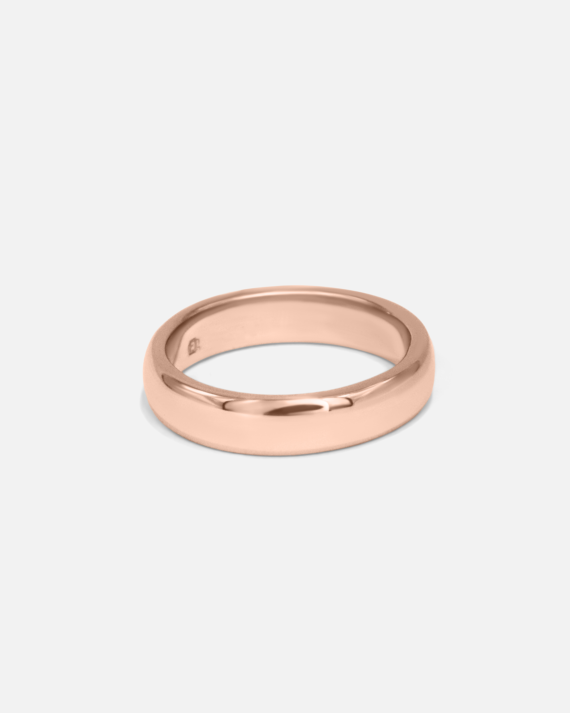 Side view of Dome Band / 4.5mm in 14k Rose Gold