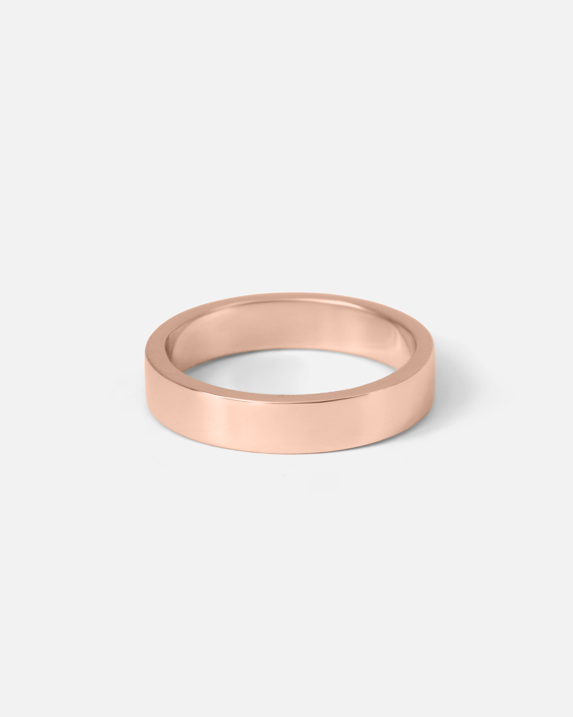 Side view of Flat Band / 4.5mm in 14k Rose Gold