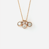 Melee Ball / Triple White Diamonds Pendant By Hiroyo