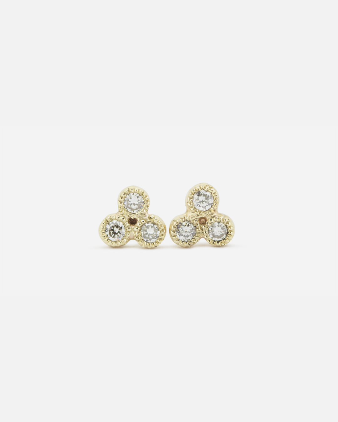 Melee 24A / White Diamond Earrings By Hiroyo