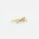 Bubble 8 / Grey and White Diamond Ring By Hiroyo