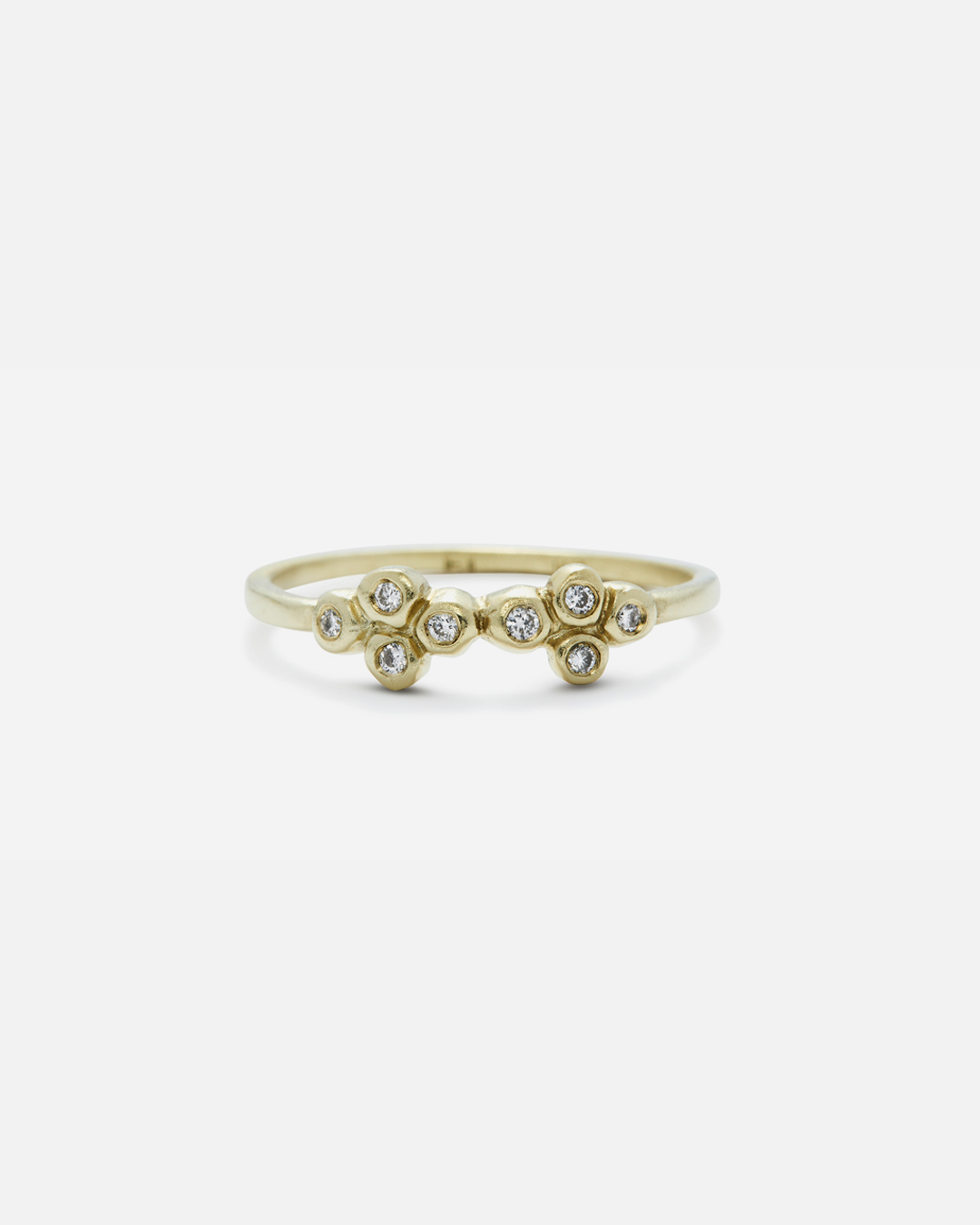 Bubble 15 / White Diamonds Ring By Hiroyo