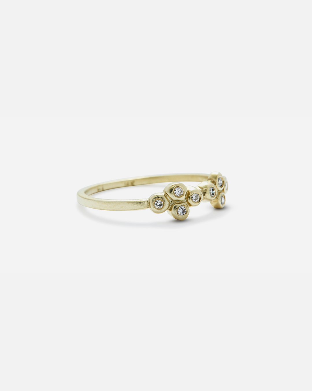 Bubble 15 / White Diamonds Ring By Hiroyo