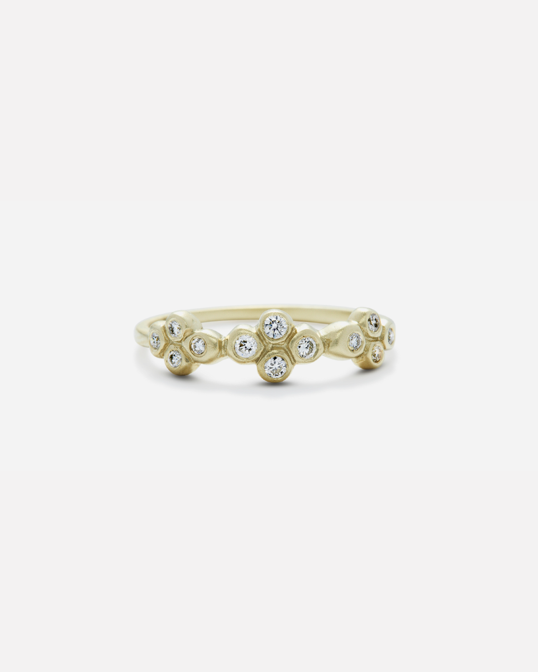 Bubble 7 / White Diamond Ring By Hiroyo