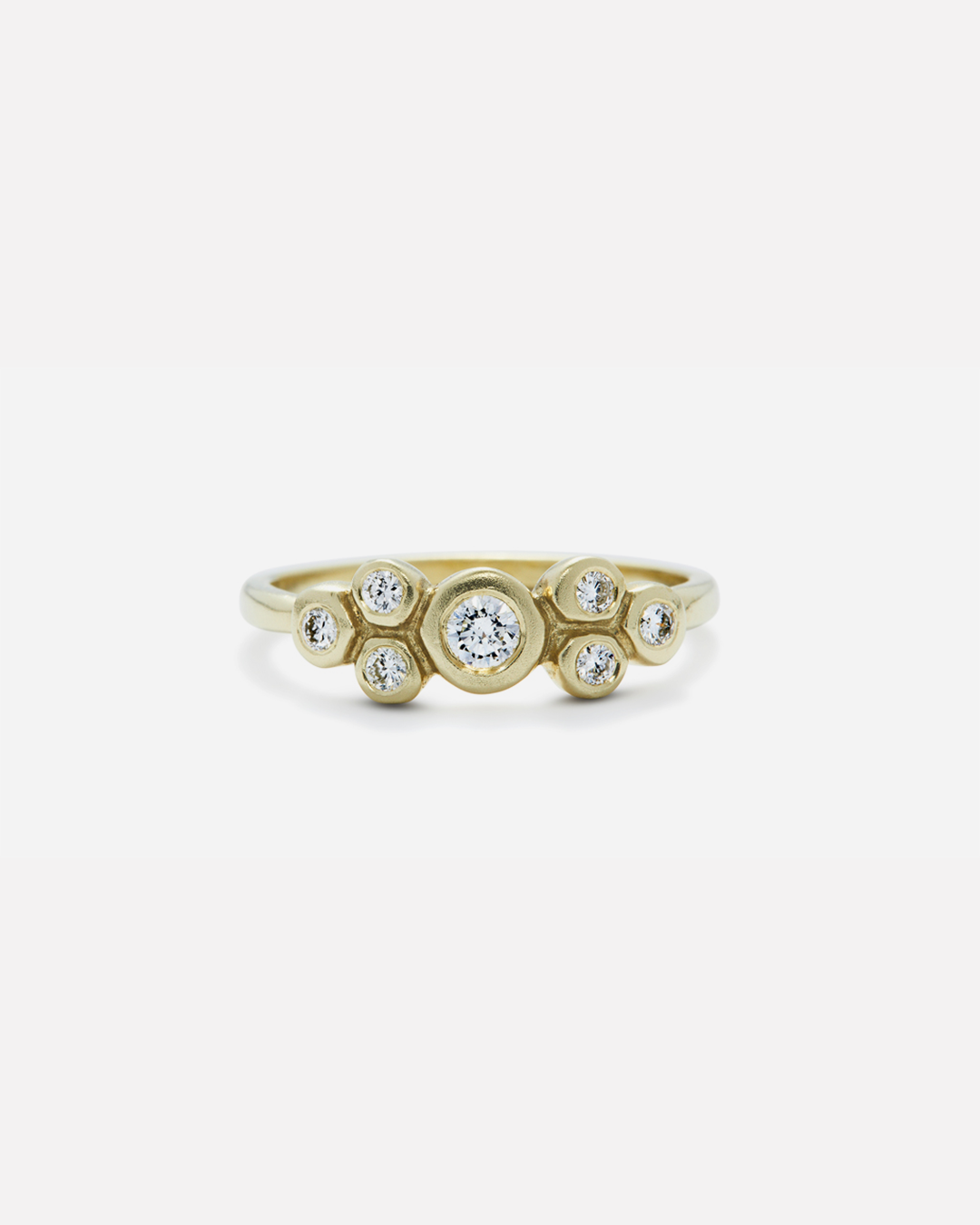 Bubble 2 / White Diamond Ring By Hiroyo