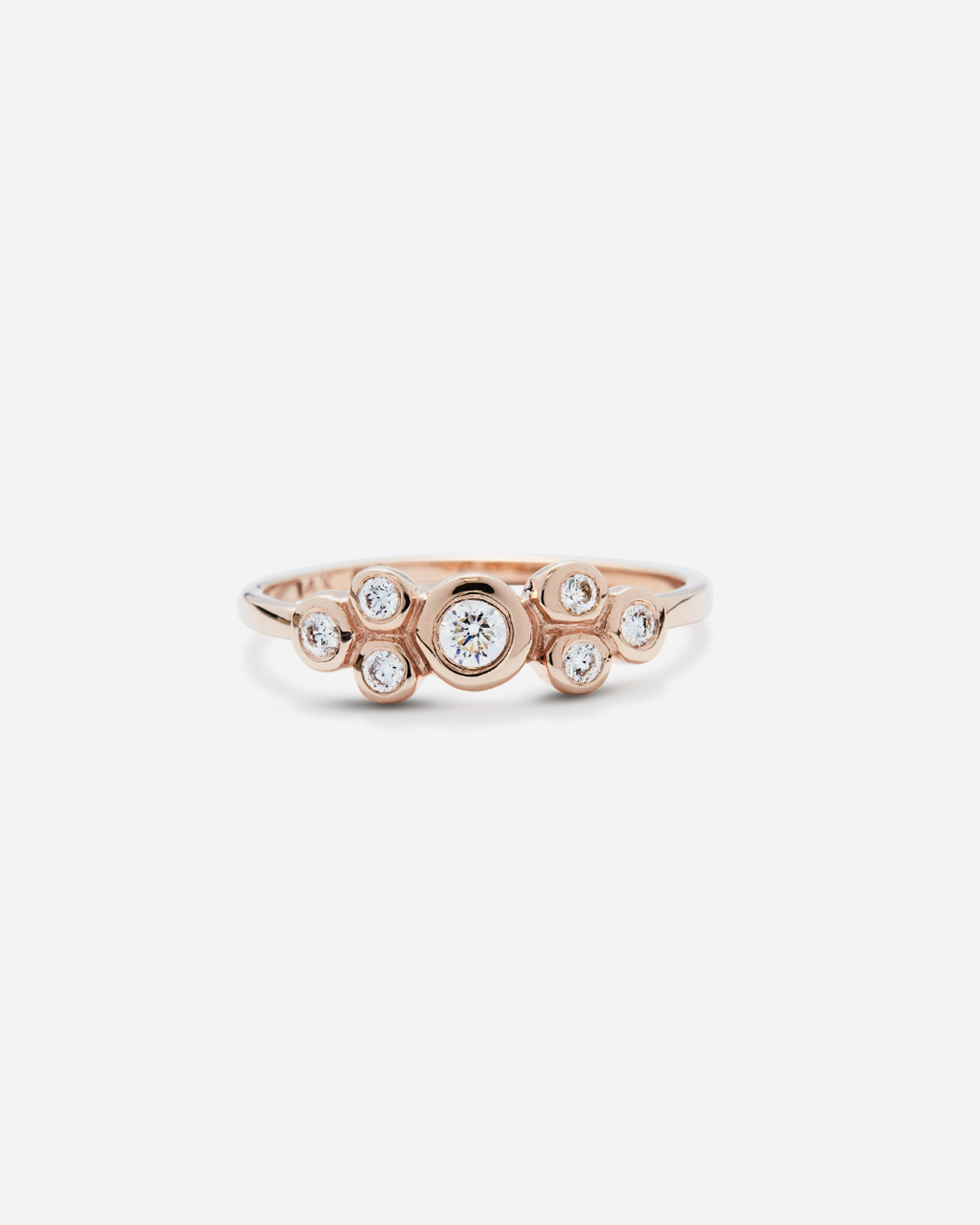 Bubble 1 / White Diamond Ring By Hiroyo