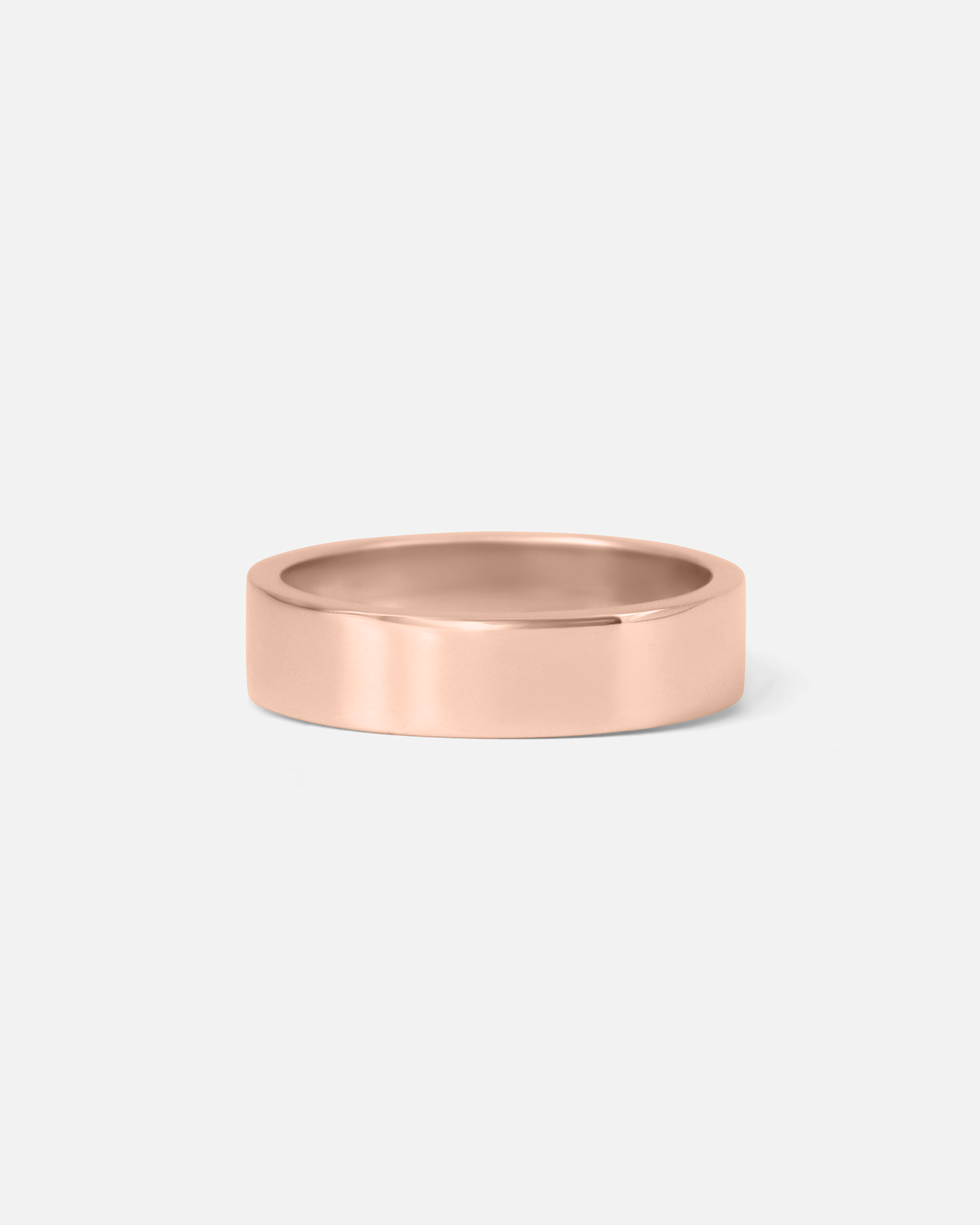 Front view of Flat Band / 5.5mm in 14k Rose Gold