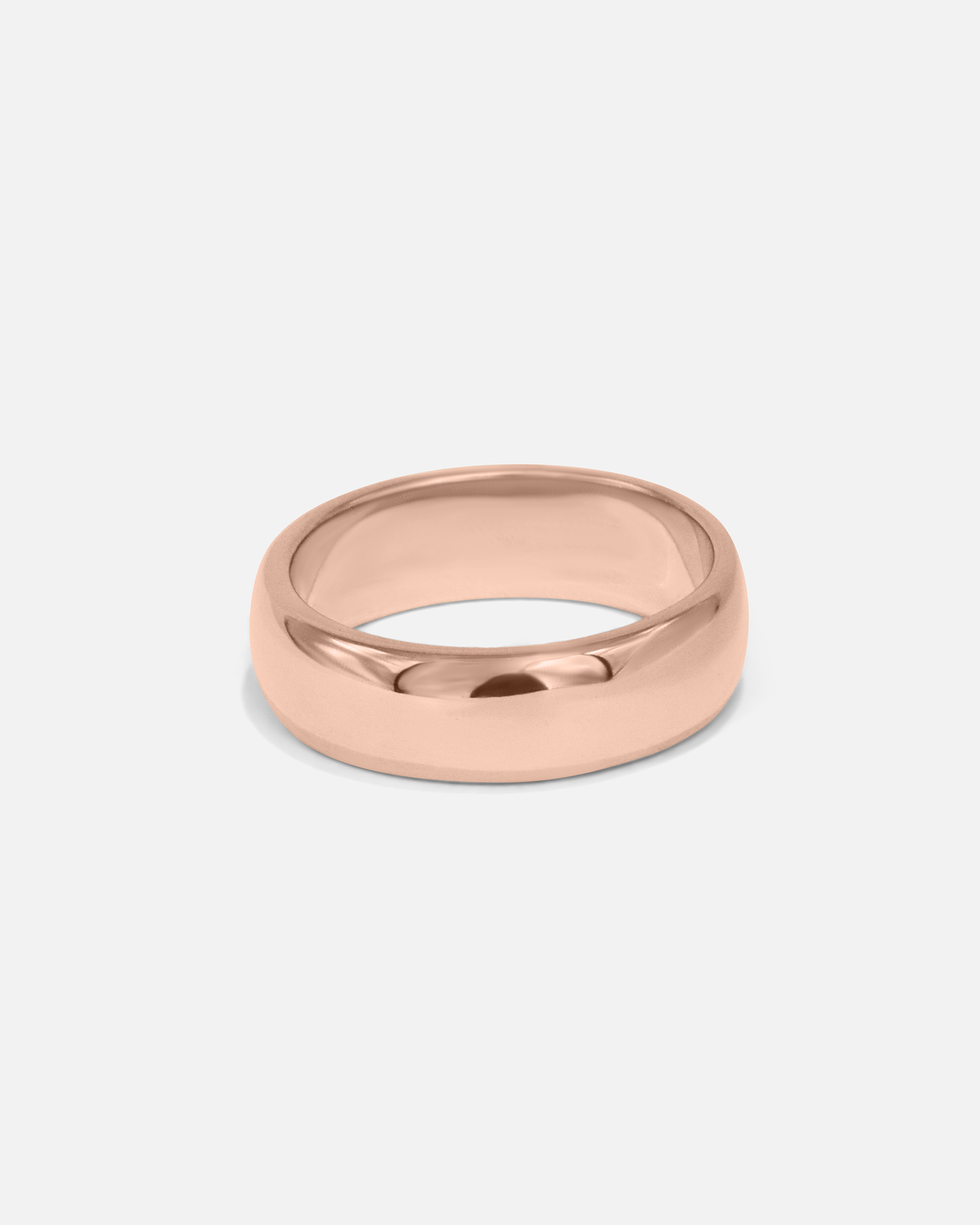 Side view of Dome Band / 6mm in 14k Rose Gold