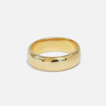 Side view of Dome Band / 6mm in 14k Yellow Gold