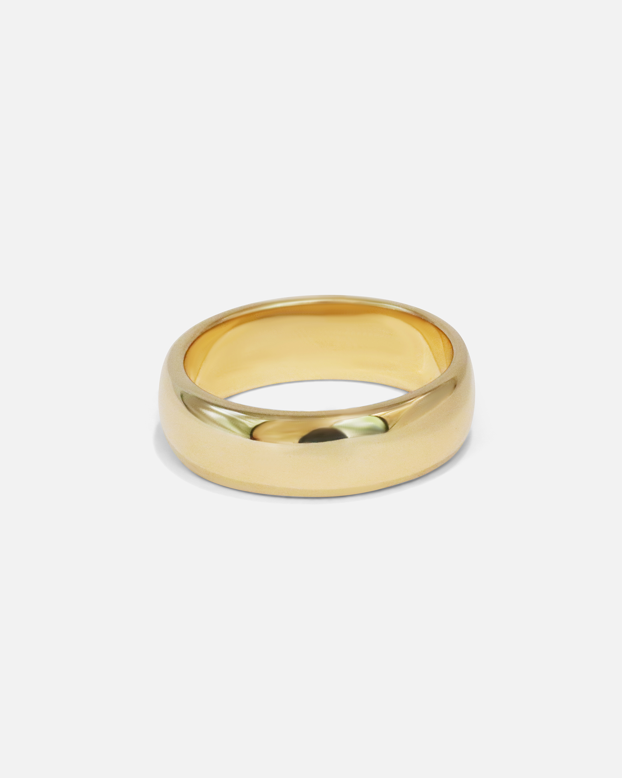 Side view of Dome Band / 6mm in 14k Yellow Gold