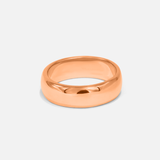 Side view of Dome Band / 6mm in 18k Rose Gold