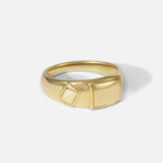 Side view of Janus Oval Signet Ring