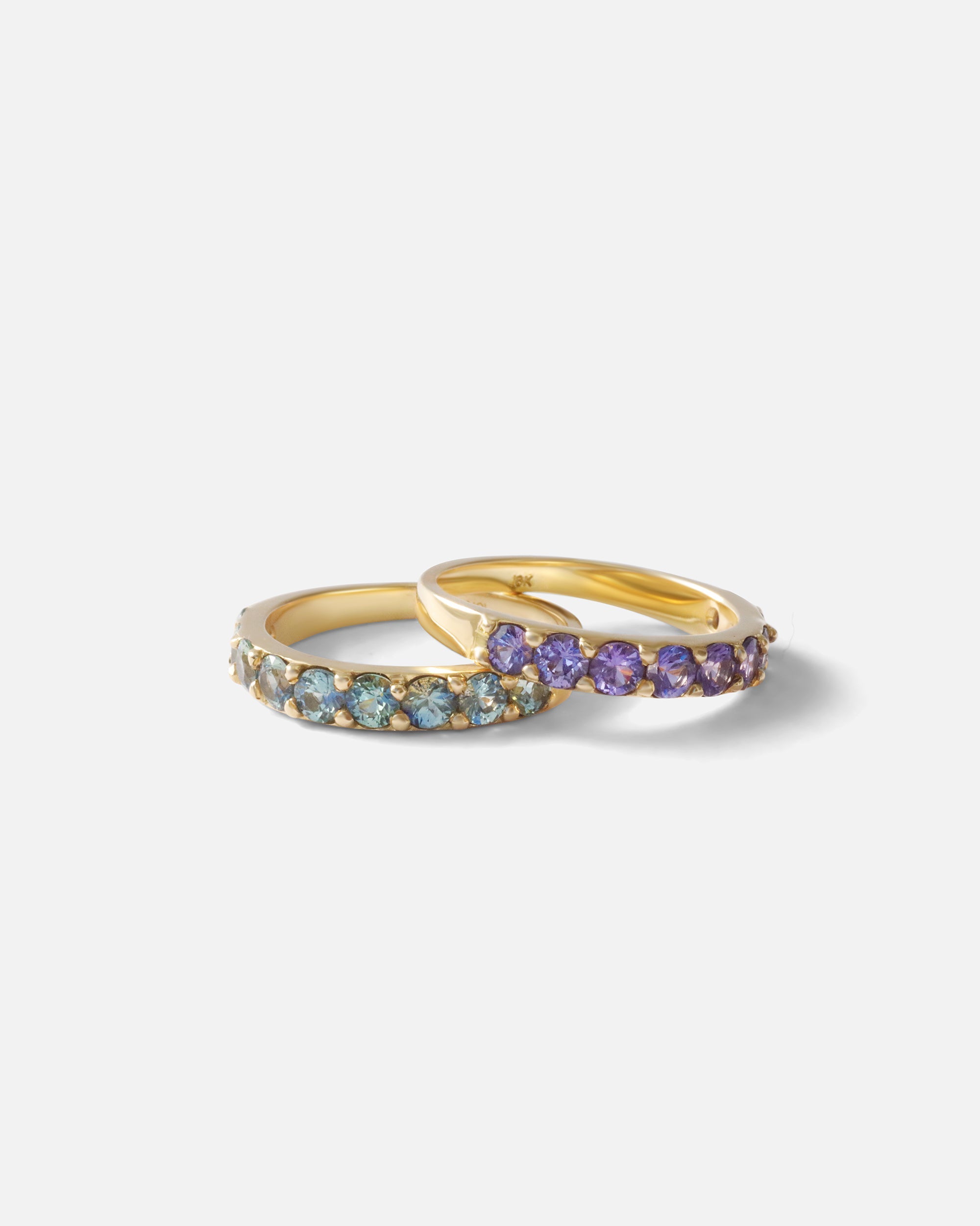 Dew 3mm / Teal Sapphire Ring By Hiroyo