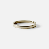 Angled view of Flat Band / 2mm Customizable By Hiroyo in 18k white gold