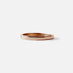 Front view of Flat Band / 2mm Customizable By Hiroyo in 14k Rose Gold