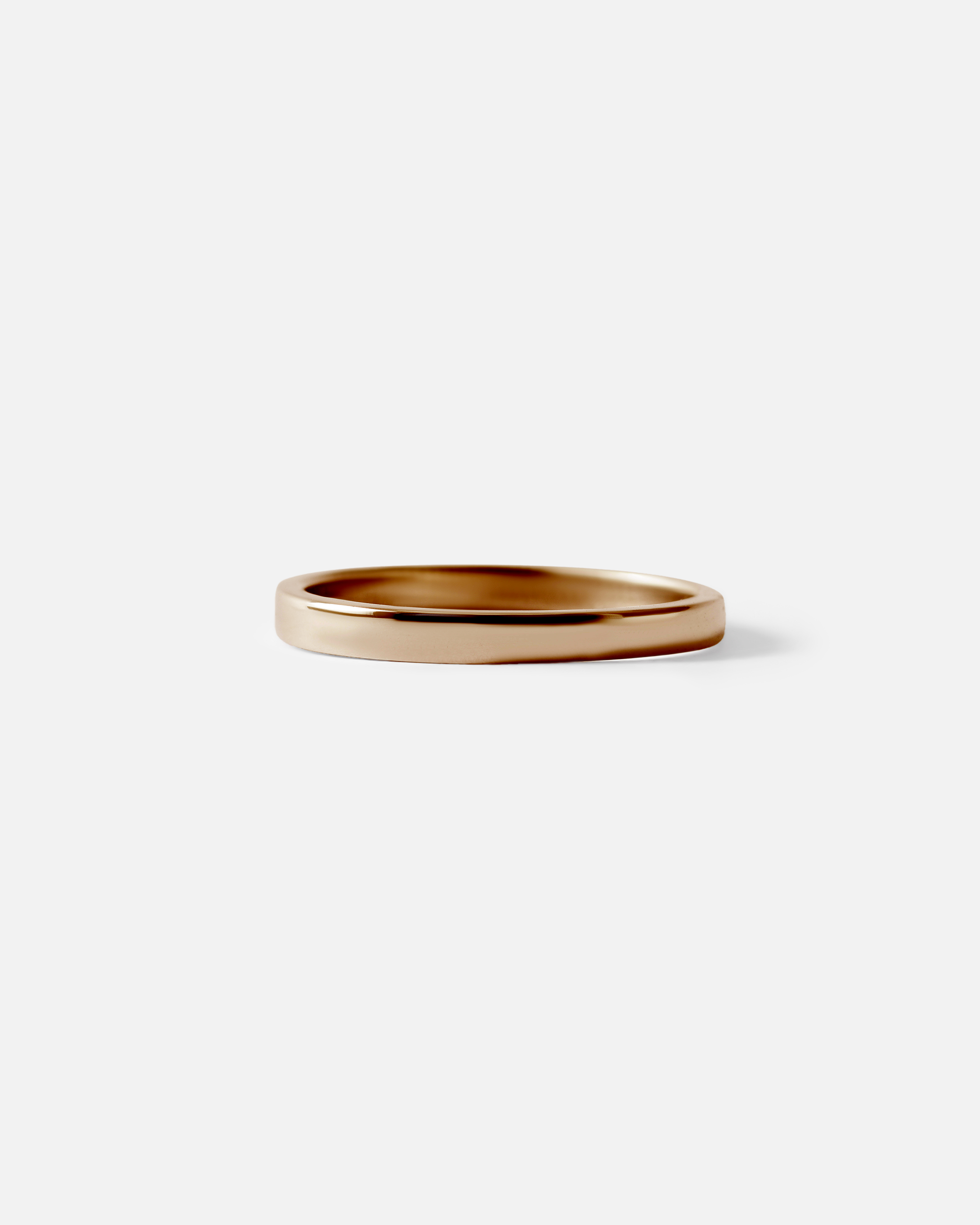 Front view of Flat Band / 2mm Customizable By Hiroyo in 18k Rose Gold