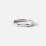 Angled view of Flat Band / 2mm Customizable By Hiroyo in Platinum