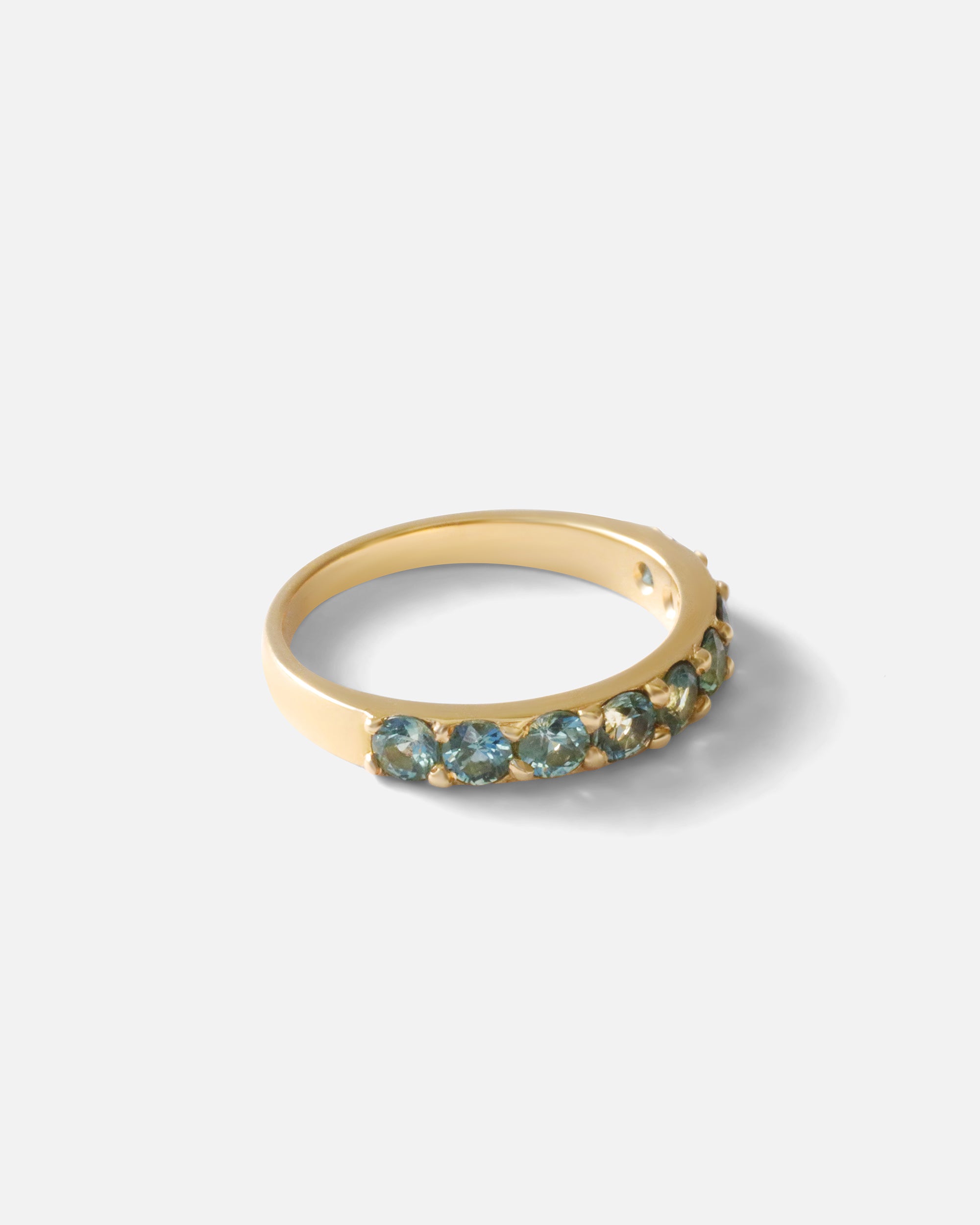 Dew 3mm / Teal Sapphire Ring By Hiroyo