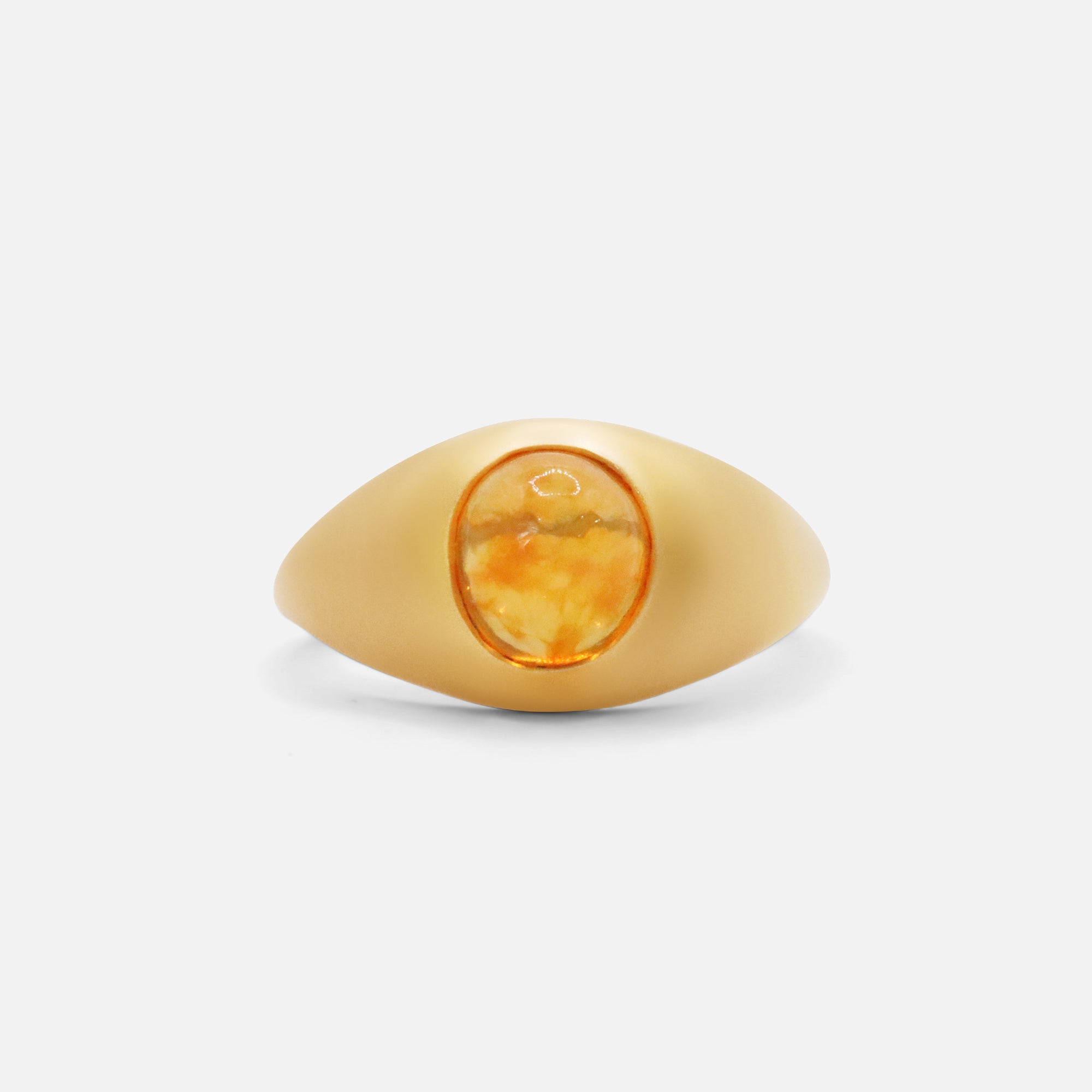 Front view of Mexican Fire Opal Ring