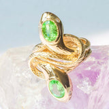 Duo Serpentes Ring / Tsavorite and Diamonds By Ides