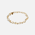 Front view of Locus Intermittendi Bracelet in 14k yellow gold By Lucia B Marti