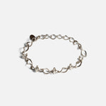 Front view of Locus Intermittendi Bracelet in 14k white gold By Lucia B Marti