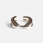 Front view of X Earcuff by Lucia B Marti in 14k white gold