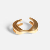 Front view of X Earcuff by Lucia B Marti in 14k yellow gold