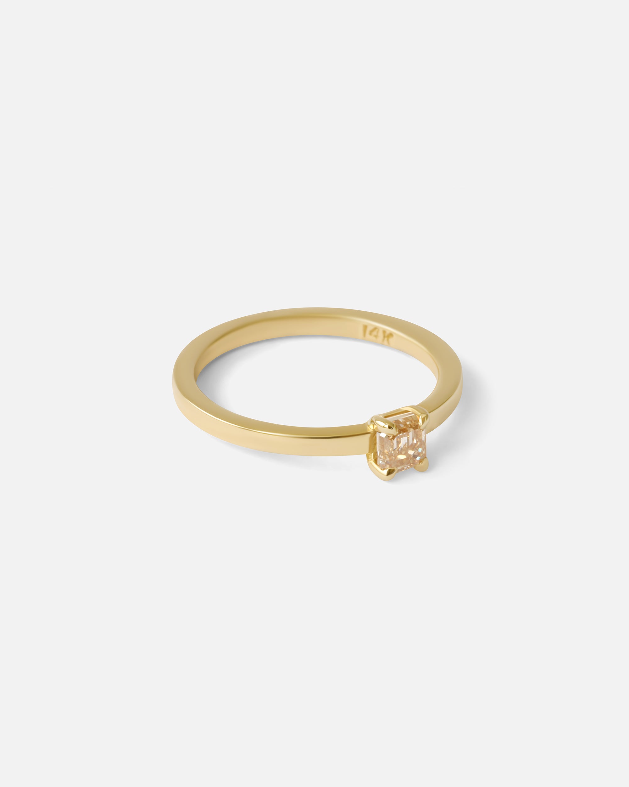 Solitaire Ring / Square Cut Diamond By Nishi