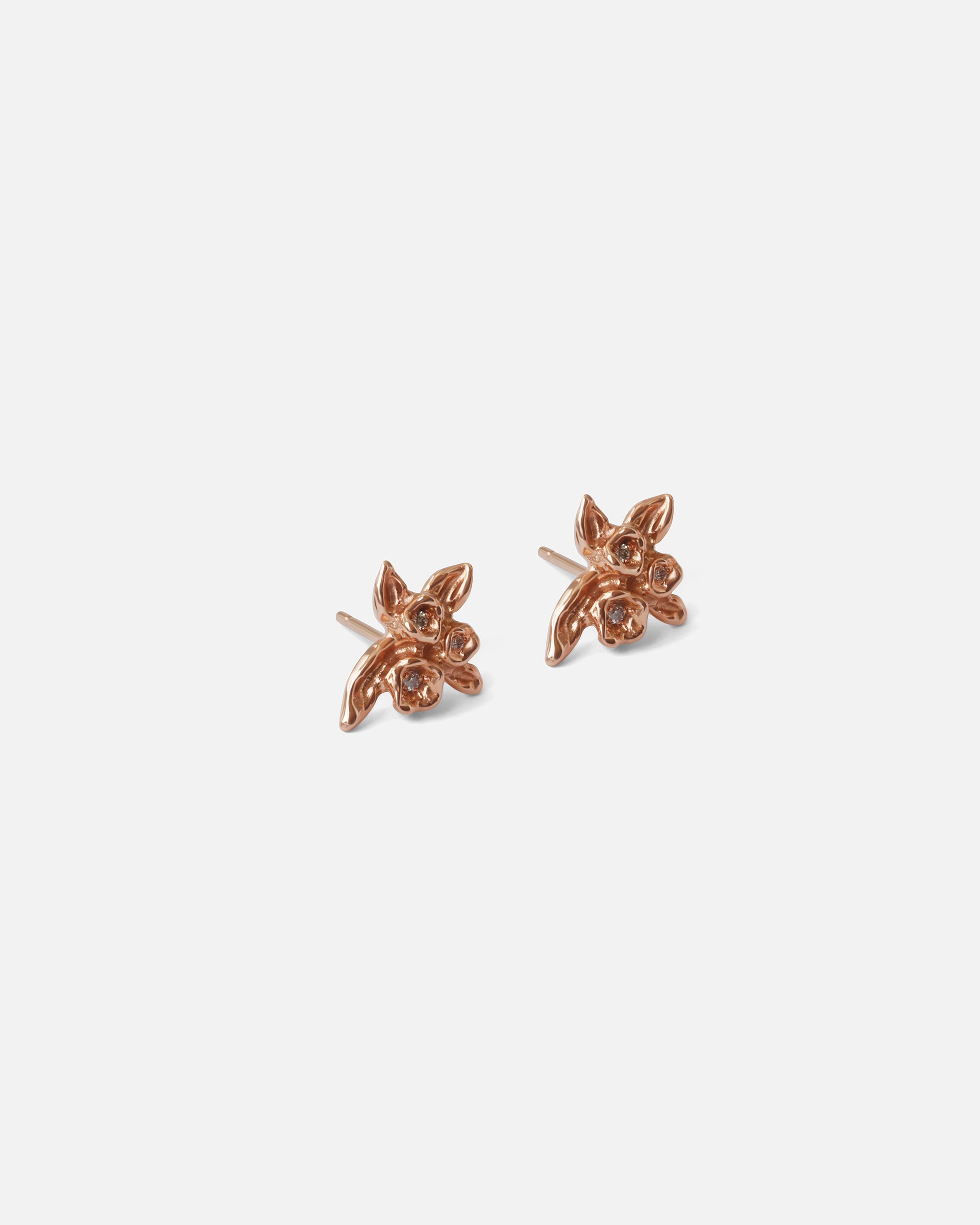 Side view of Bunch Studs / Diamonds By O Channell Designs