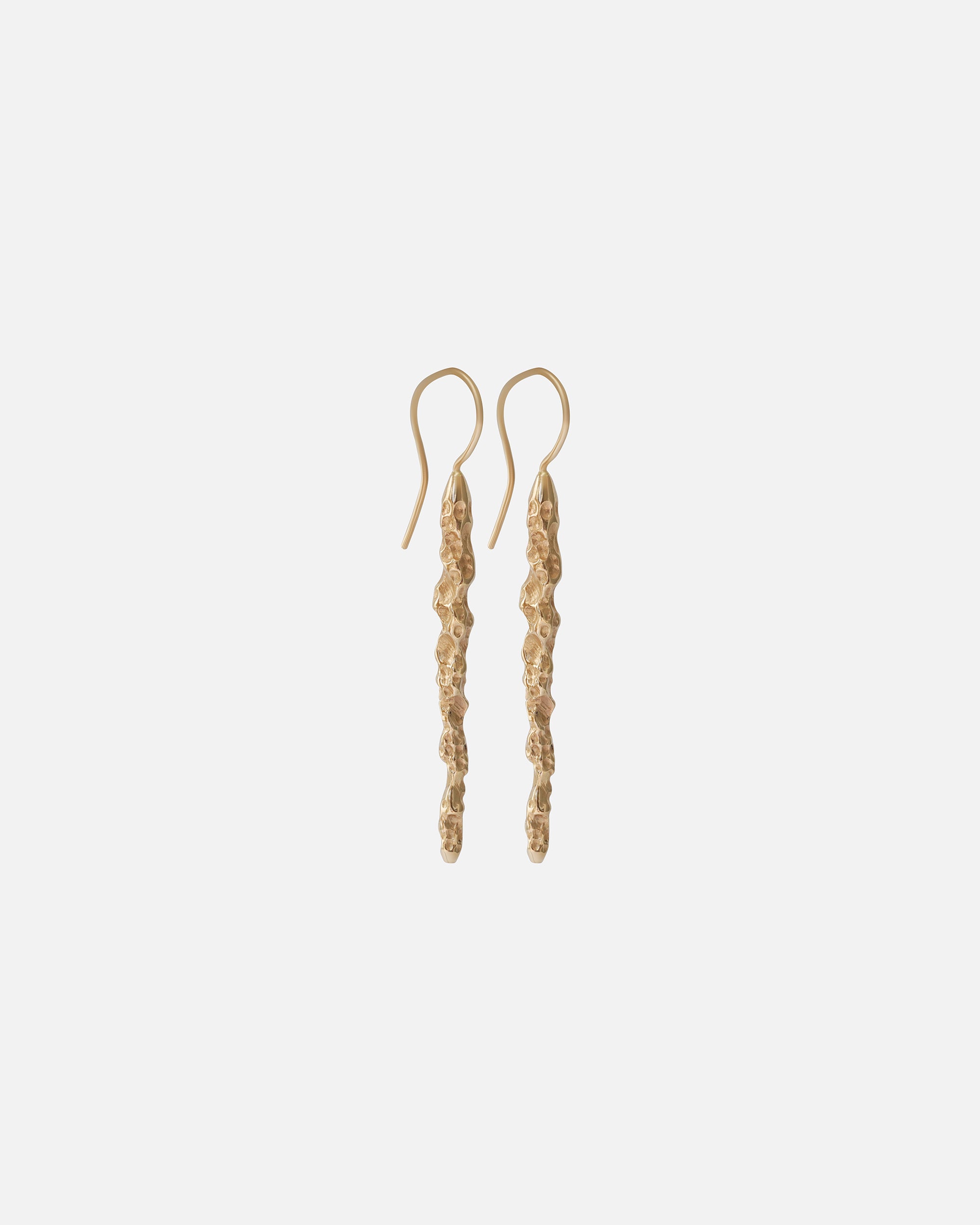 Side view of Rough Water Stick Drop Earrings By O Channell Designs