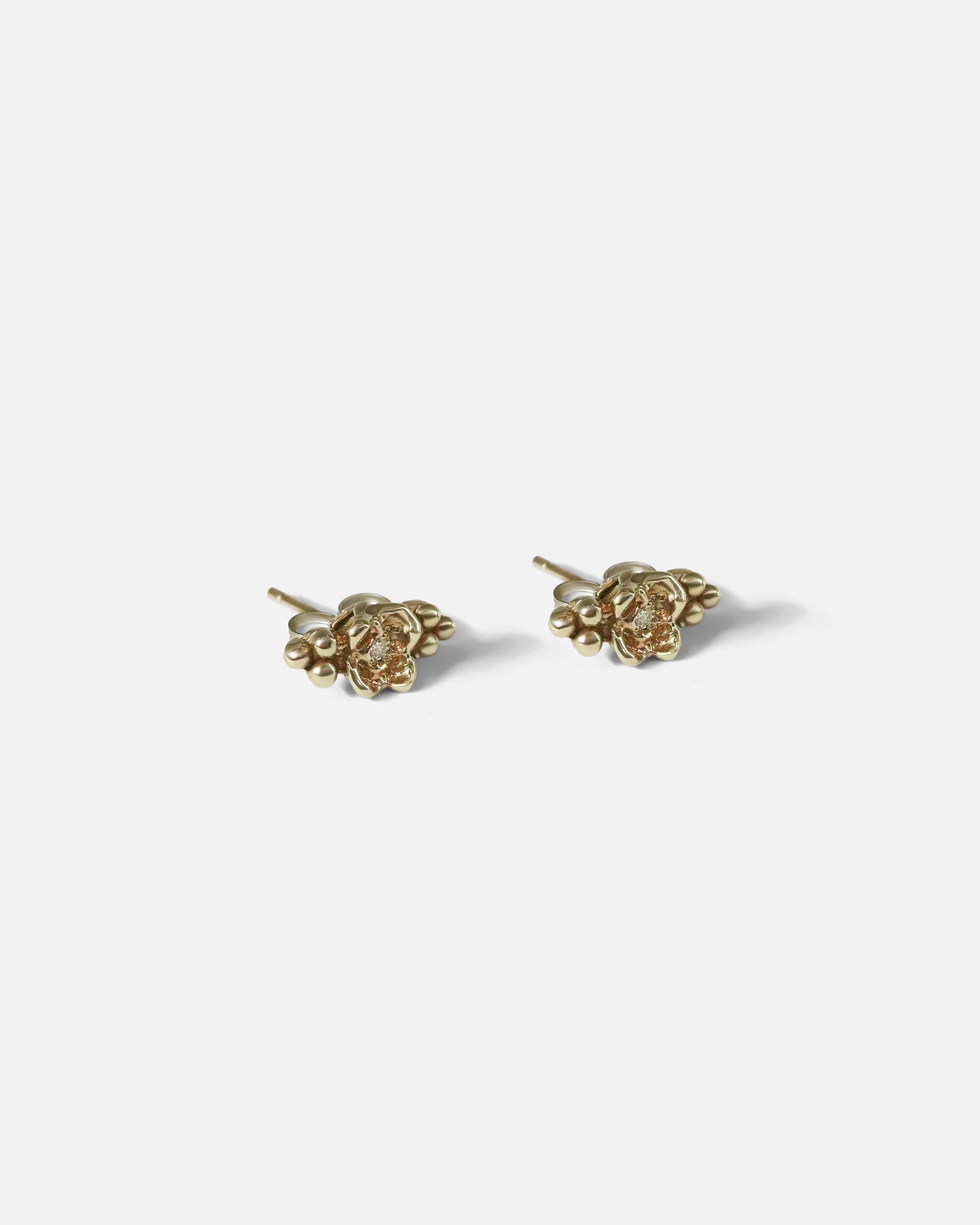 Side view of Kara Rose Studs With Diamonds