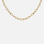 Front view of Oblong Chain Necklace