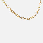 Side view of Oblong Chain Necklace