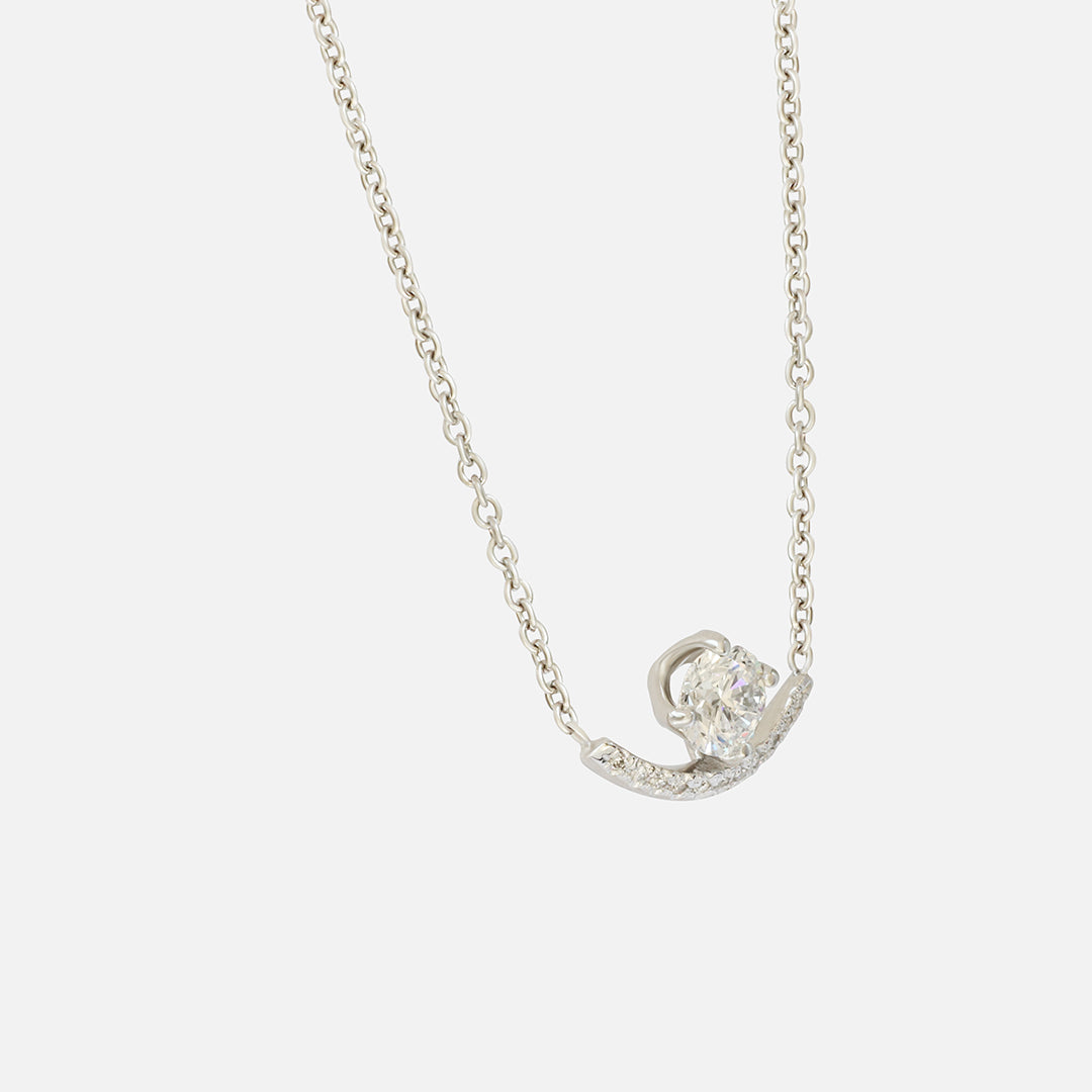 Side view of Hera / Diamond Charm Necklace