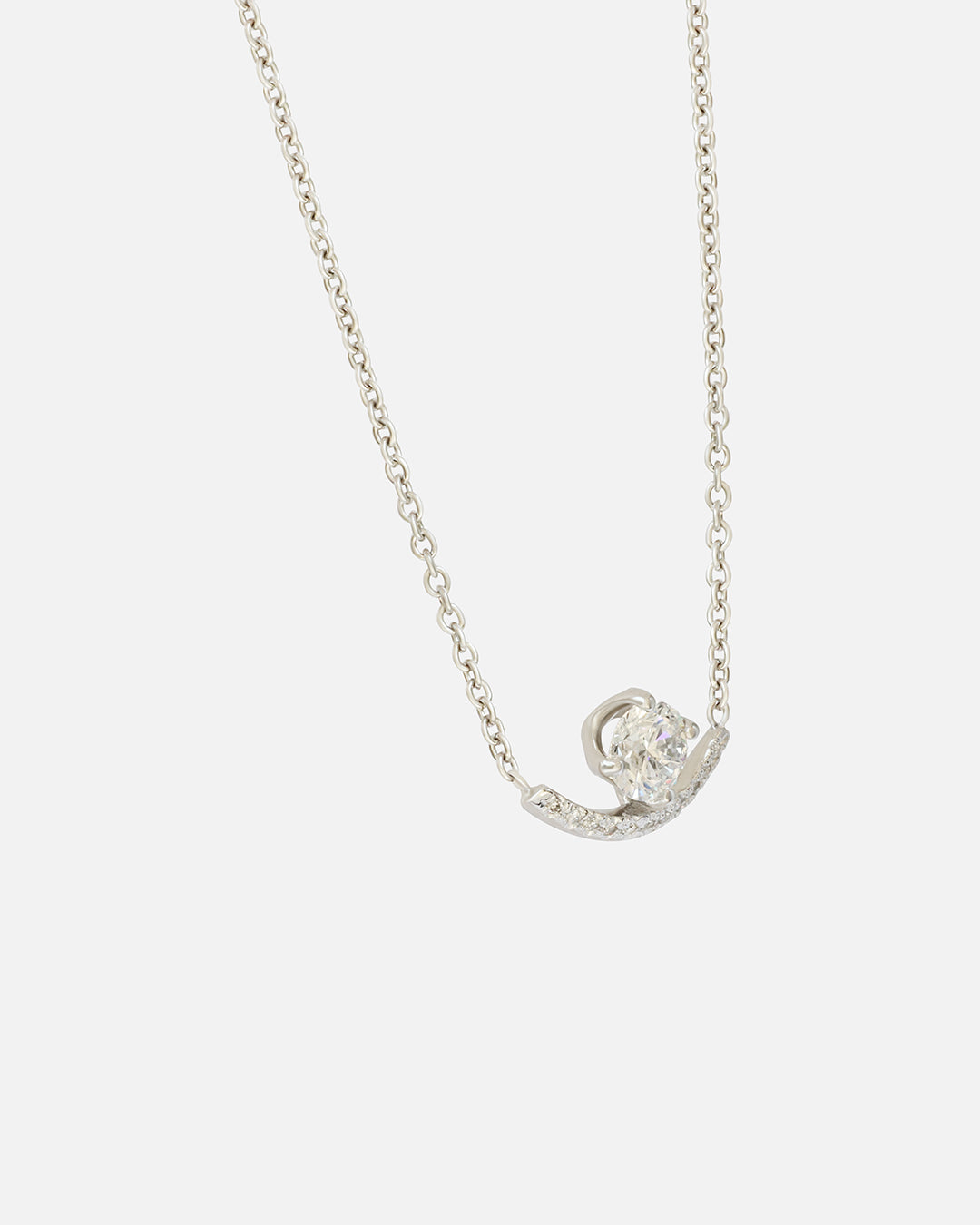 Side view of Hera / Diamond Charm Necklace